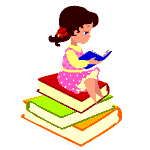 Девочка на книгах